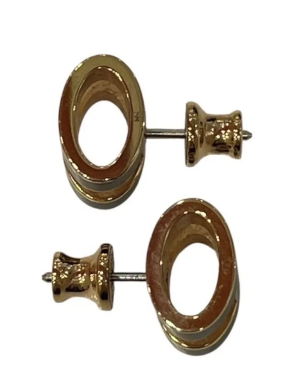 Hermes Mini H Pop Earrings Black and Gold